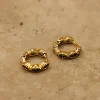 Best Love From Lilou Amelia Hoop Earrings - Emerald / Gold