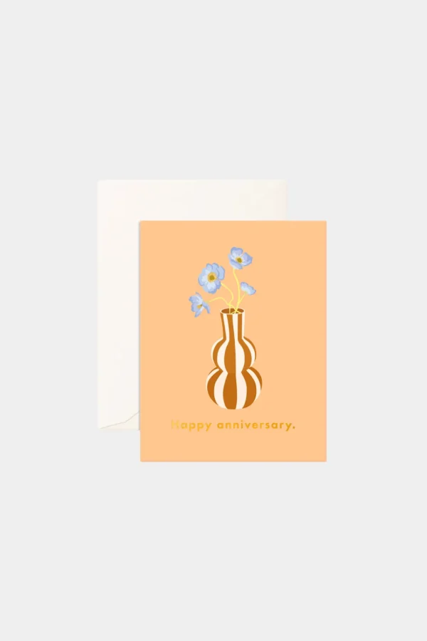 Discount Fox u0026 Fallow Anniversary Bubble Vase Greeting Card