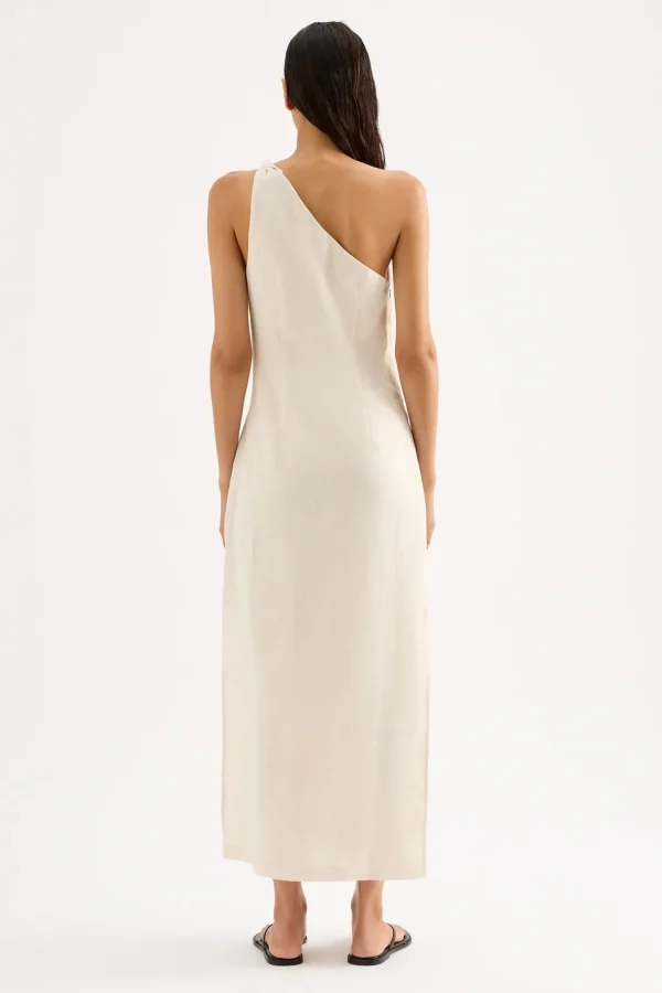 Fashion Nude Lucy Avery Linen Midi Dress - Natural