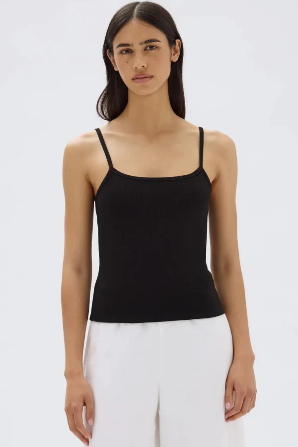 Clearance Assembly Label Baylee Rib Tank - Black