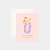 Best Fox u0026 Fallow Birthday Beautiful Wiggle Vase Greeting Card