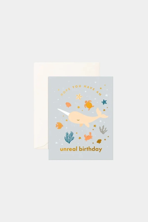Online Fox u0026 Fallow Birthday Narwhal Greeting Card