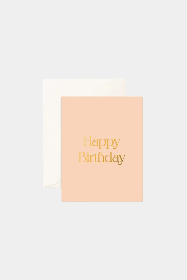 Outlet Fox u0026 Fallow Birthday Peach Tree (Gold Embossed) Greeting Card