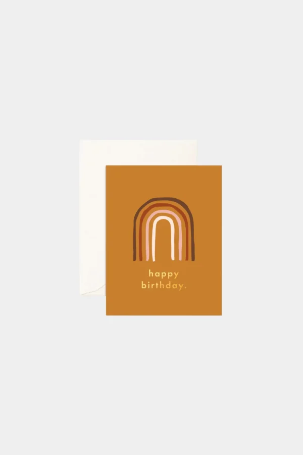Fashion Fox u0026 Fallow Birthday Rainbow Greeting Card