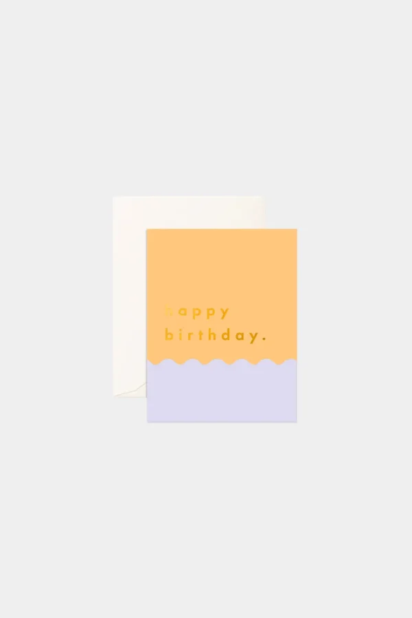 Outlet Fox u0026 Fallow Birthday Tangerine Ripple Greeting Card