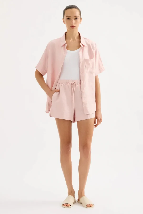 Online Nude Lucy Blake Linen Shirt - Quartz