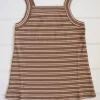 Best Milky Designs Bobbi Rib Dress - Choc stripe