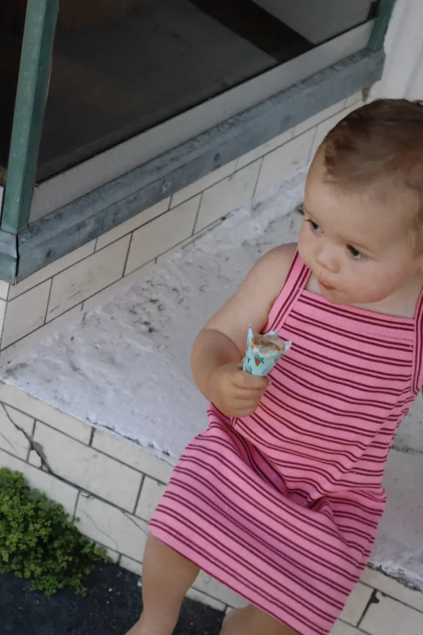 Outlet Milky Designs Bobbi Rib Dress - Pink & Red Stripe