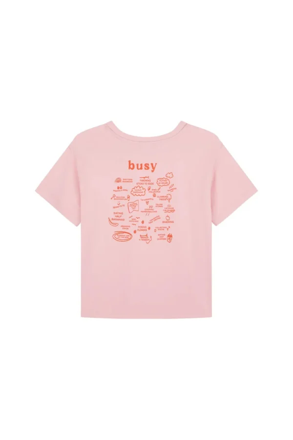 New Lenn Label Busy Tee - Sunset Pink