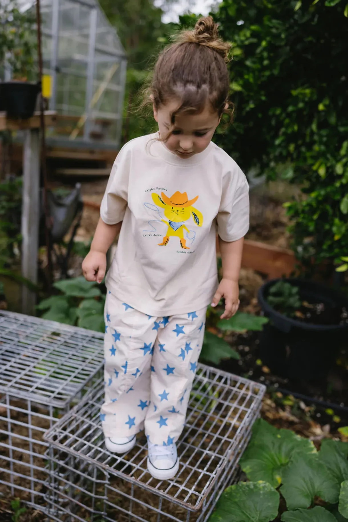 catchn_bunnies_tee__yello_0.webp Hot Sunday Siblings Catch'n Bunnies Tee - Yellow