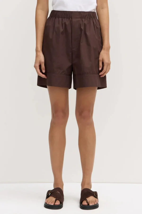 Best Assembly Label Cleo Longline Poplin Short - Ganache