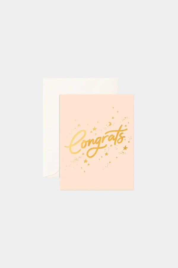Fashion Fox u0026 Fallow Congrats Stars Cream Greeting Card