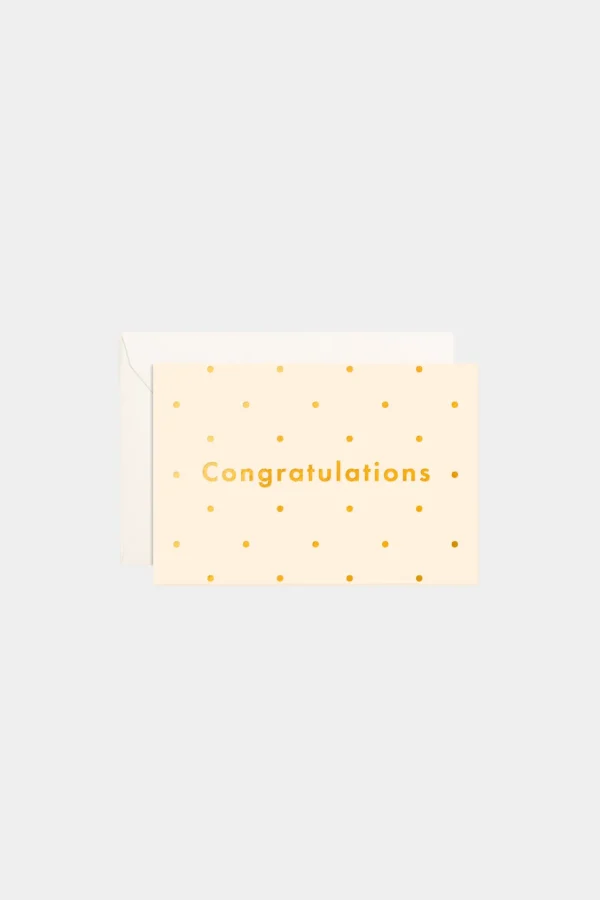 Online Fox u0026 Fallow Congratulations Dots Mini Greeting Card