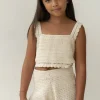 Sale Illoura The Label Crochet Top - Ecru