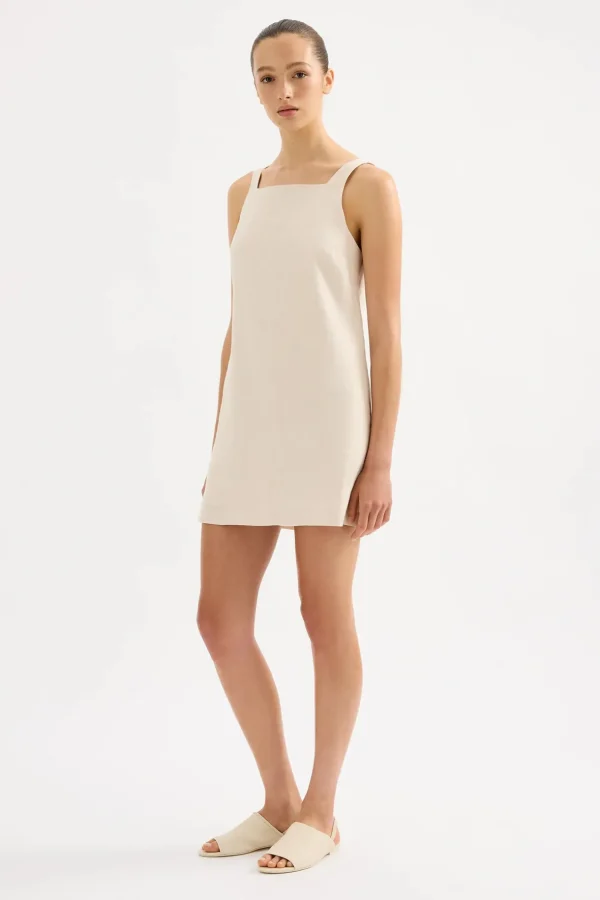 New Nude Lucy Eden Linen Mini Dress - Cream