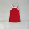 Discount Tiny Trove Elsie Ribbed Cotton Dress - Red/Pink