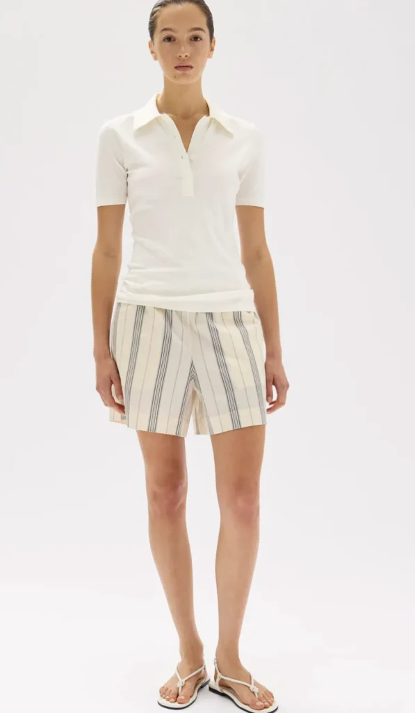 Best Assembly Label Emmeline Knit Polo - Cream