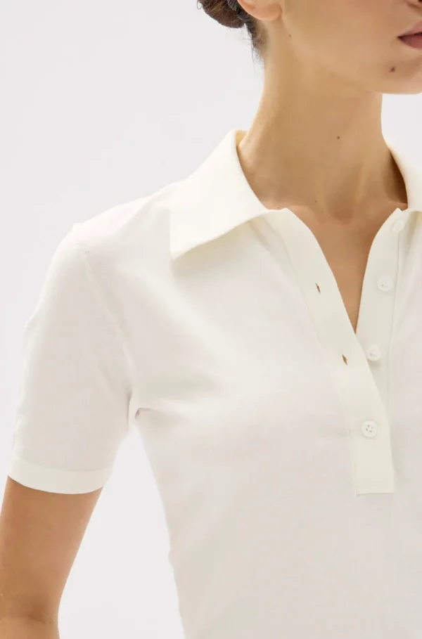 Best Assembly Label Emmeline Knit Polo - Cream