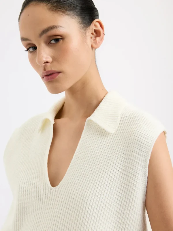 Clearance Nude Lucy Enes Knit Vest - Salt