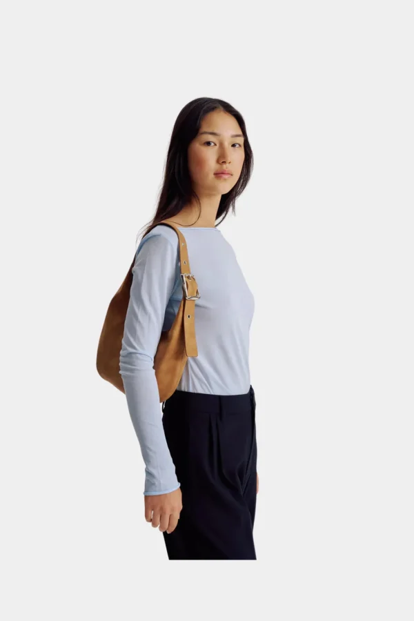 Fashion Brie Leon Everyday Croissant Bag - Caramel Nubuck