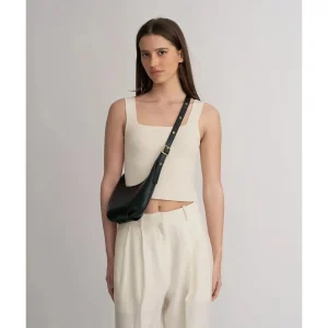 New Brie Leon Everyday Croissant Mini Bag - Black