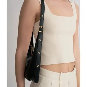 New Brie Leon Everyday Croissant Mini Bag - Black