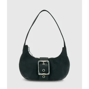 Fashion Brie Leon Everyday Mini Baguette Bag - Indigo Black Suede