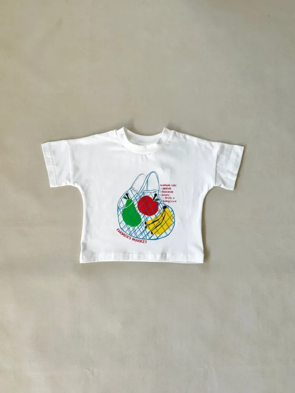 Fashion Tiny Trove Farmer's Market Relaxed Tee - White