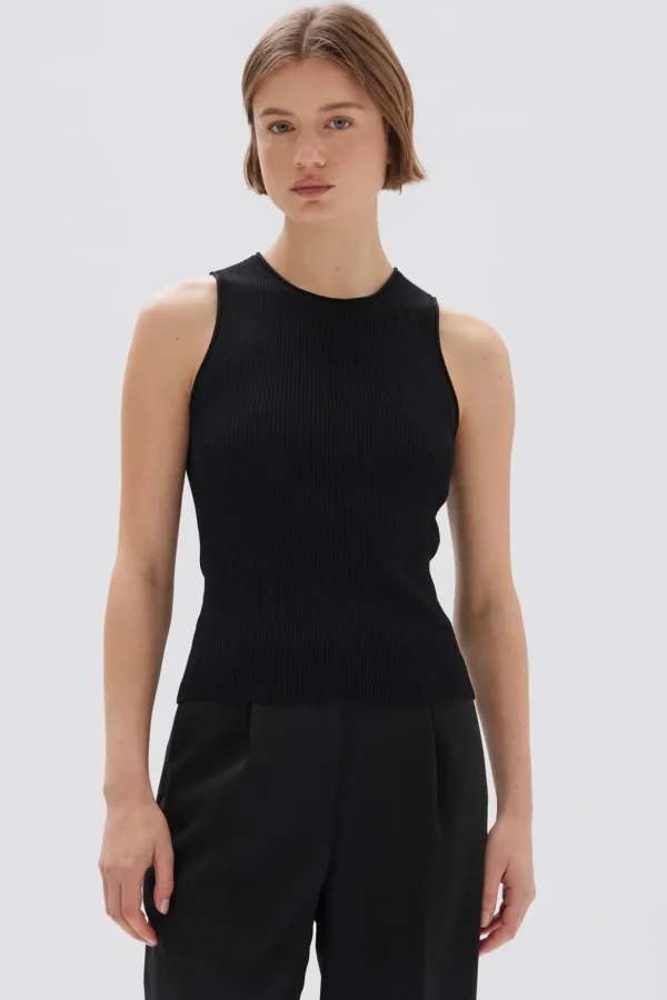 Fashion Assembly Label Faye Knit Tank - Black