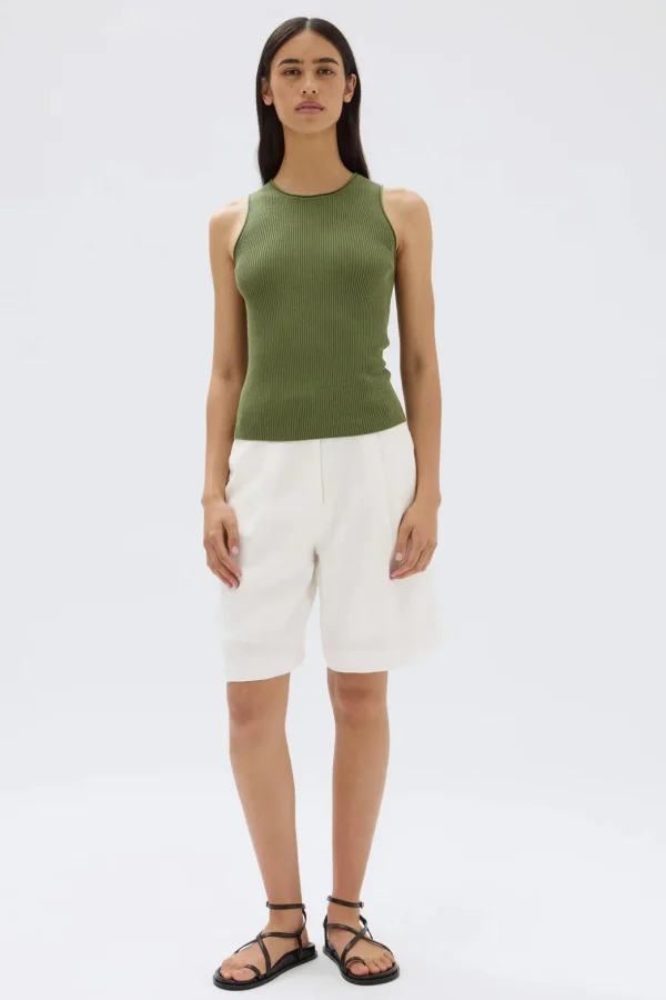 Sale Assembly Label Faye Knit Tank - Pandan