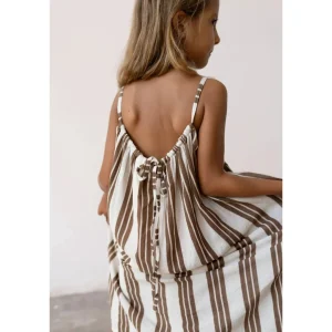 New Illoura The Label Field Dress - Cocoa Stripe
