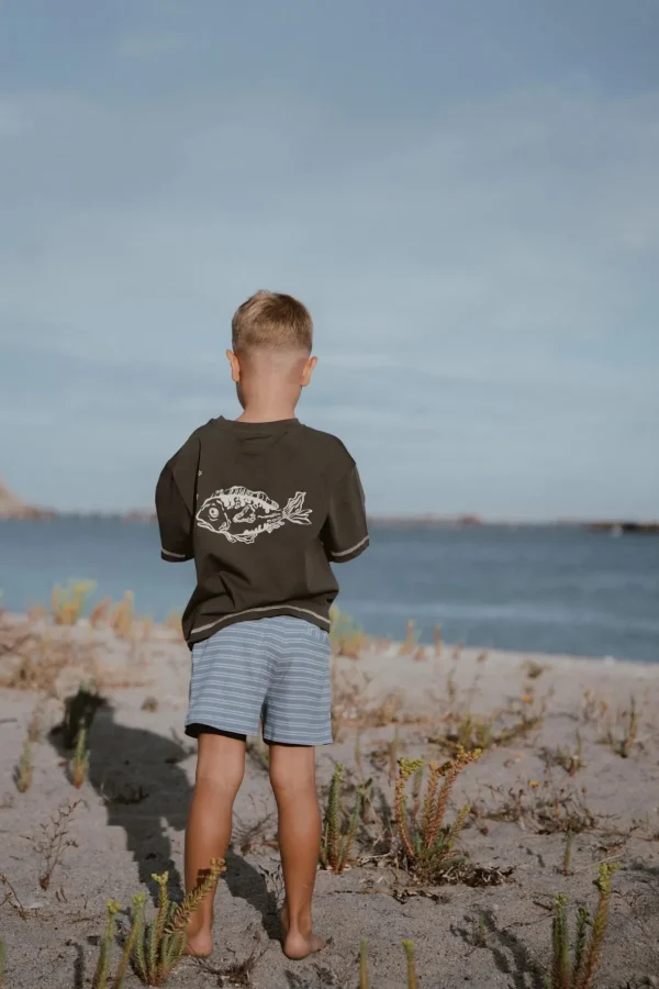 New Milky Designs Fishy Tee - Charcoal