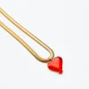 Sale We Are Emte Glass Heart Pendant Necklace