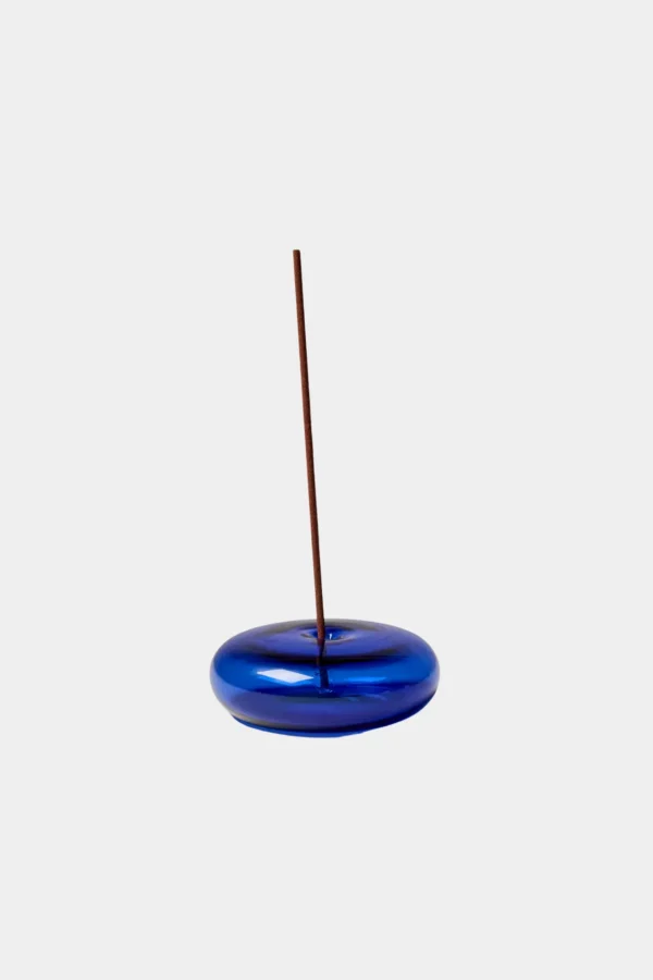 Hot Gentle Habits Glass Incense Holder - Cobalt