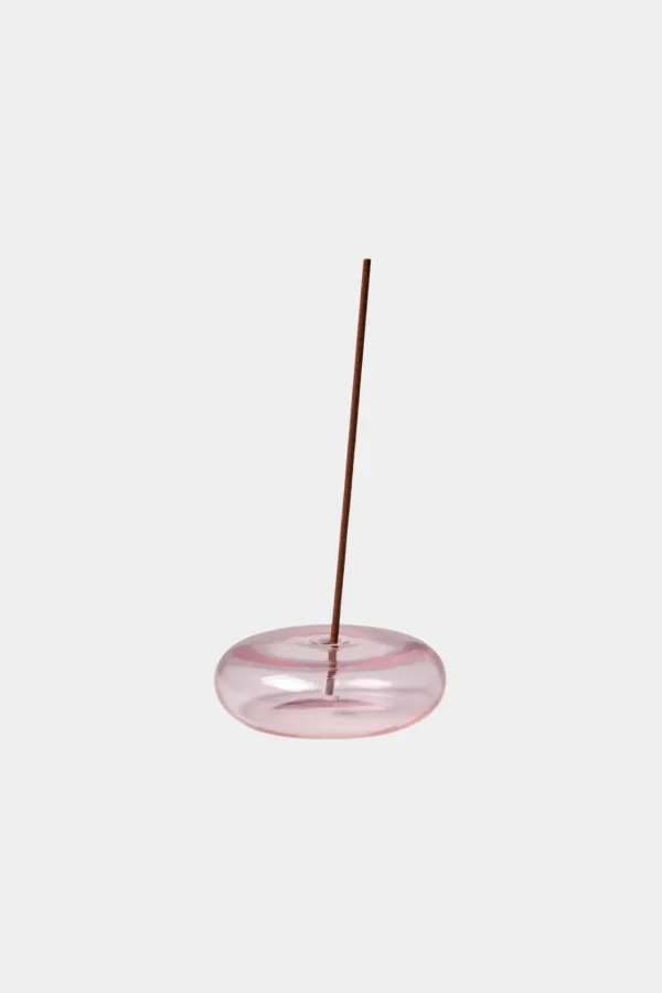 Fashion Gentle Habits Glass Incense Holder - Pink