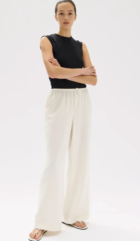 Discount Assembly Label Heather Silk Blend Pant - Cream