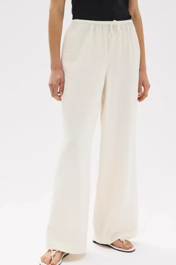 Discount Assembly Label Heather Silk Blend Pant - Cream
