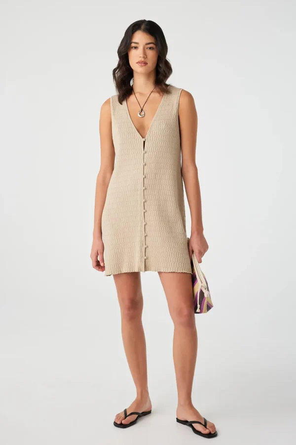 Discount Arcaa Movement Jude Reversible Mini Dress - Taupe