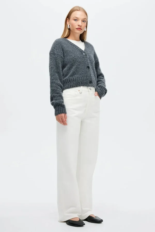 Outlet Neuw Denim Kate Knit Cardigan - Grey Marle