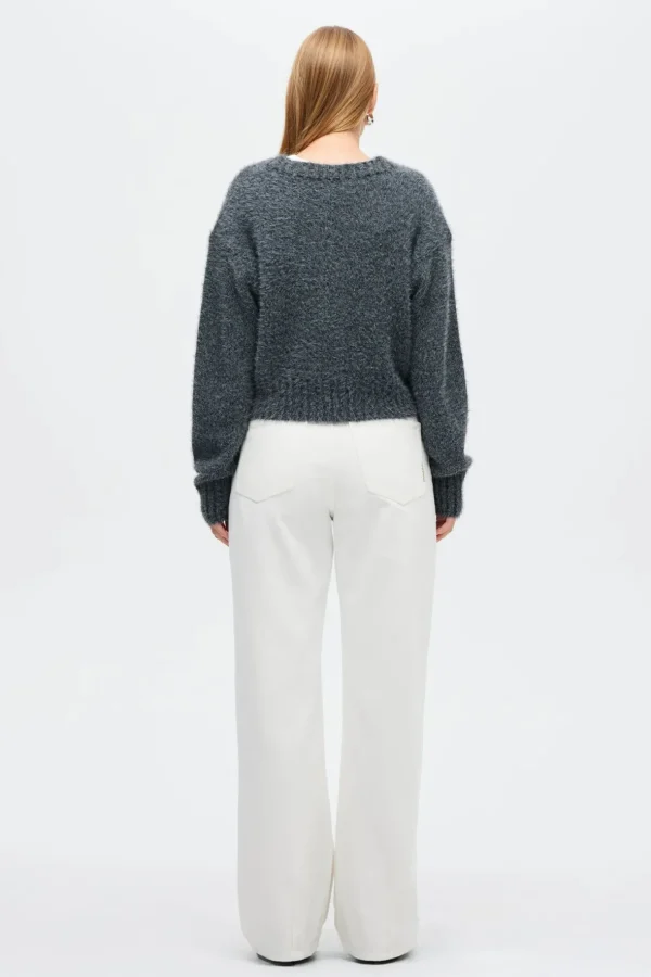 Outlet Neuw Denim Kate Knit Cardigan - Grey Marle