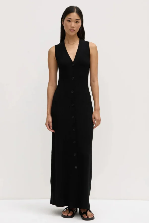 Best Assembly Label Kyra Knit Midi Dress - Black