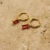 Online Love From Lilou Leah Drop Earrings - Fuchsia / Gold