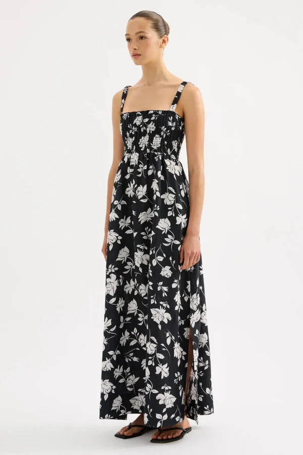 Hot Nude Lucy Linen Maxi Dress - Alba