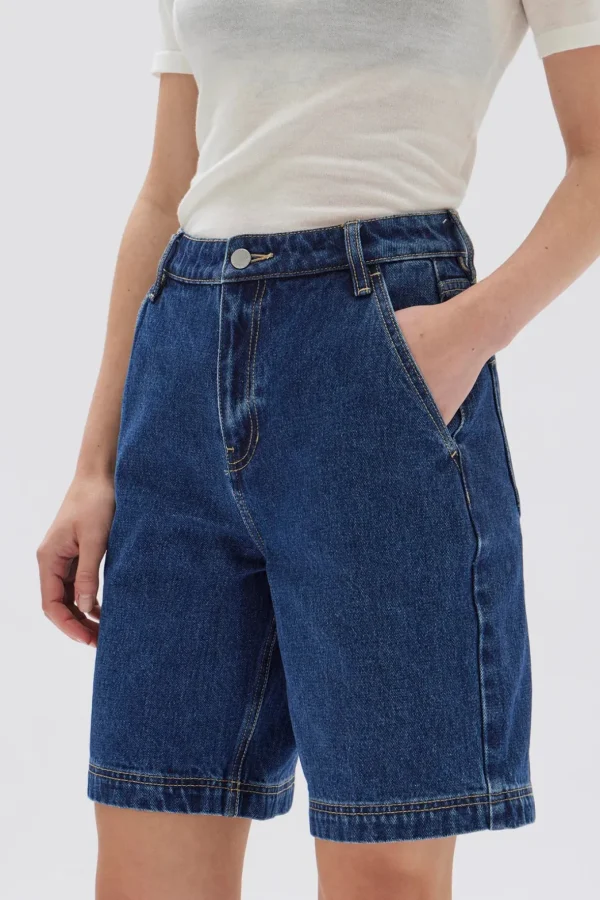 Discount Assembly Label Longline Denim Short - Heritage Blue