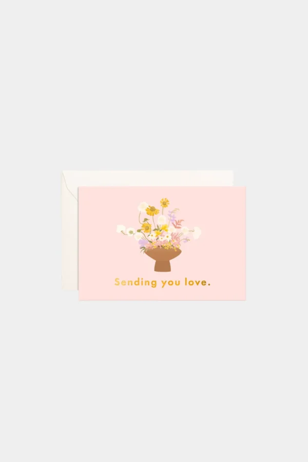 Outlet Fox u0026 Fallow Lots Of Love Vase Mini Greeting Card