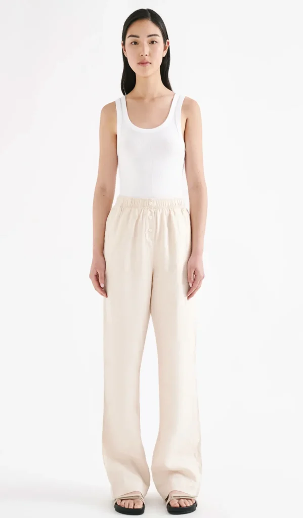 Best Nude Lucy Lounge Linen Pant - Pannacotta