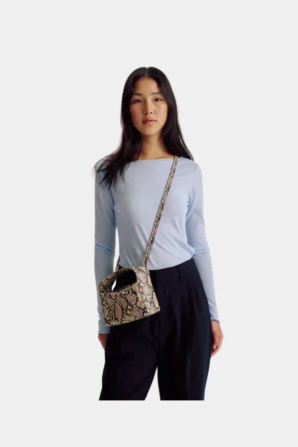 Outlet Brie Leon Luca Mini Bag - Beige Python