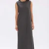 Best Assembly Label Madison Silk Blend Tank Dress - Black