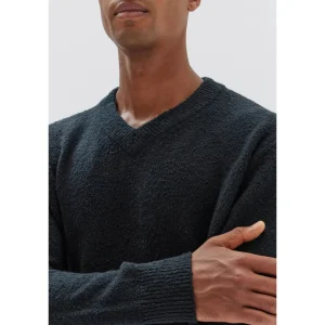 Outlet Assembly Label Marley V Neck Cotton Blend Knit - Black