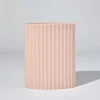 Discount Marmoset Found Ripple Oval Vase Large - Icy Pink
